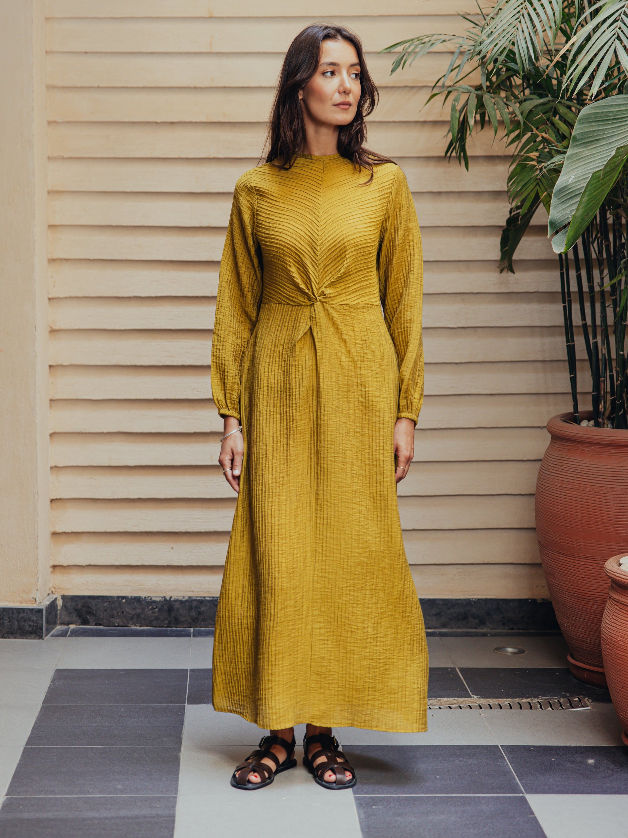 All For Sun Maxi Dress - Mustard
