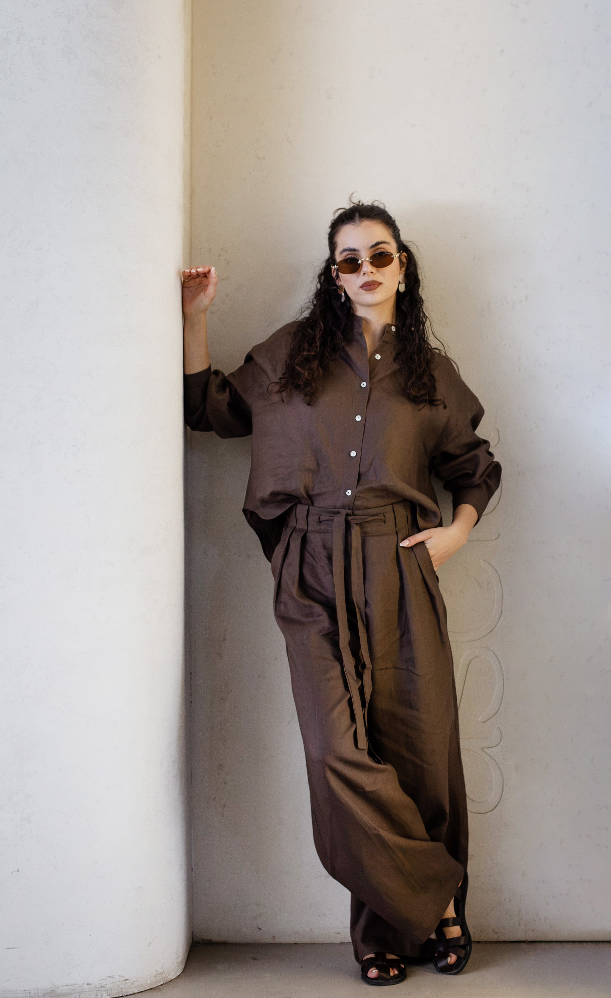 Serene Linen Set - Espresso